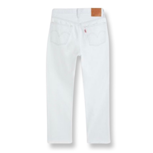 Levis Premium 501 Original Cropped Light Indigo - Blue - Picture 9 of 16